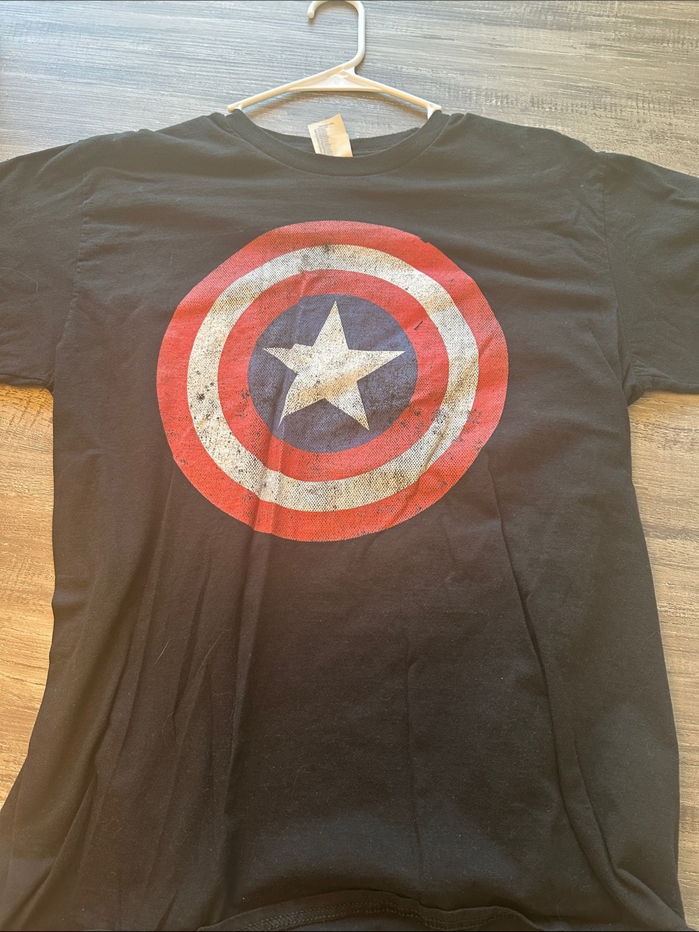 Men's Black Captain Shield Graphic T-Shirt